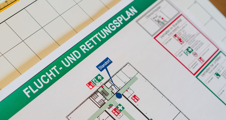 Flucht- und Rettungspläne